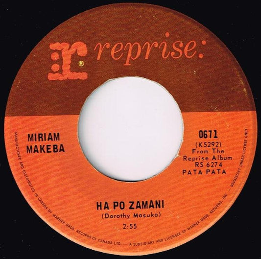 Miriam Makeba : What Is Love (7")