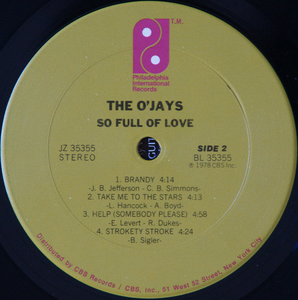 The O'Jays : So Full Of Love (LP, Album)
