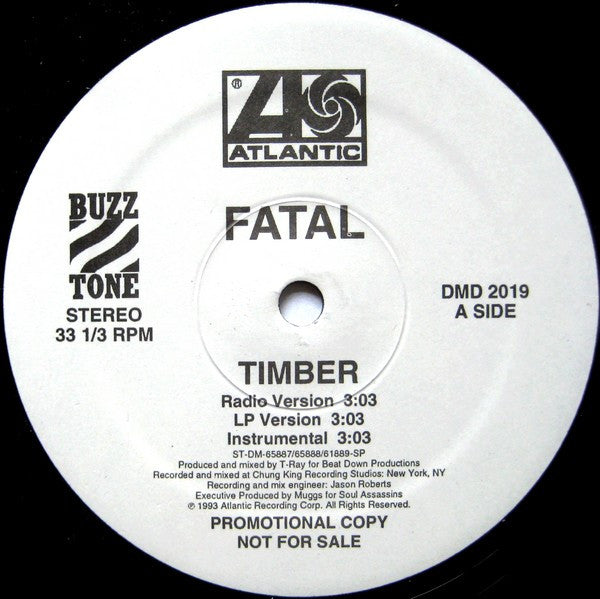 Joe Fatal : Timber / Pass The Kronz (12", Promo)