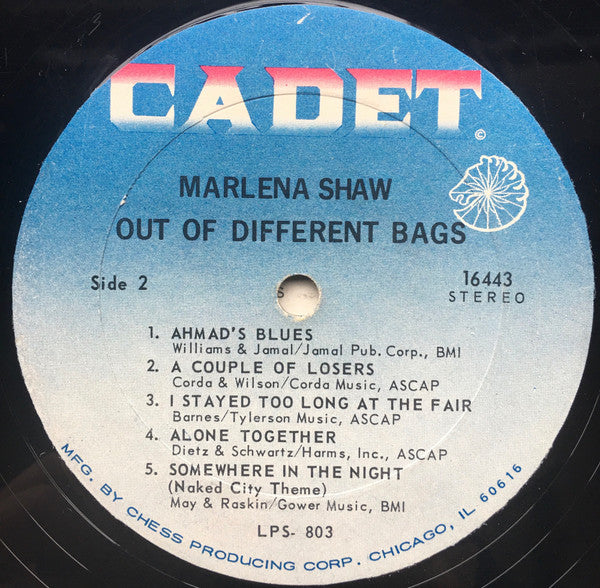 Marlena Shaw : Out Of Different Bags (LP, Album)
