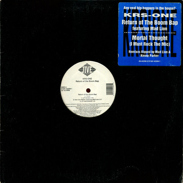 KRS-One : Return Of The Boom Bap / Mortal Thought (12")