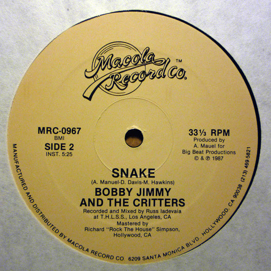 Bobby Jimmy And The Critters : Snake (12")