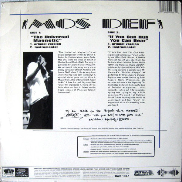 Mos Def : The Universal Magnetic / If You Can Huh You Can Hear (12")