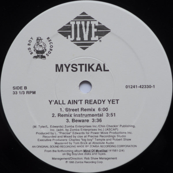 Mystikal : Y'All Ain't Ready Yet (12")