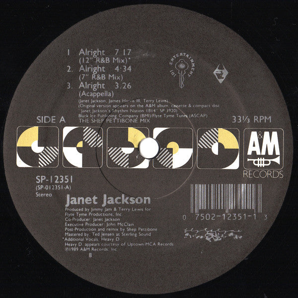Janet Jackson : Alright (12", Single)
