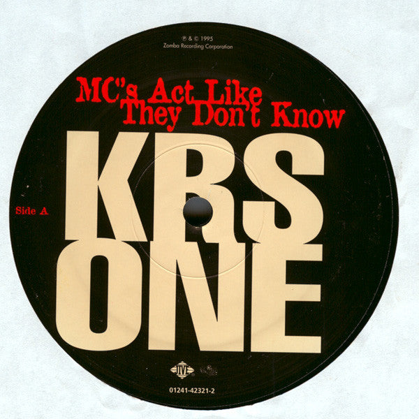 KRS-One : MC's Act Like They Don't Know (12")