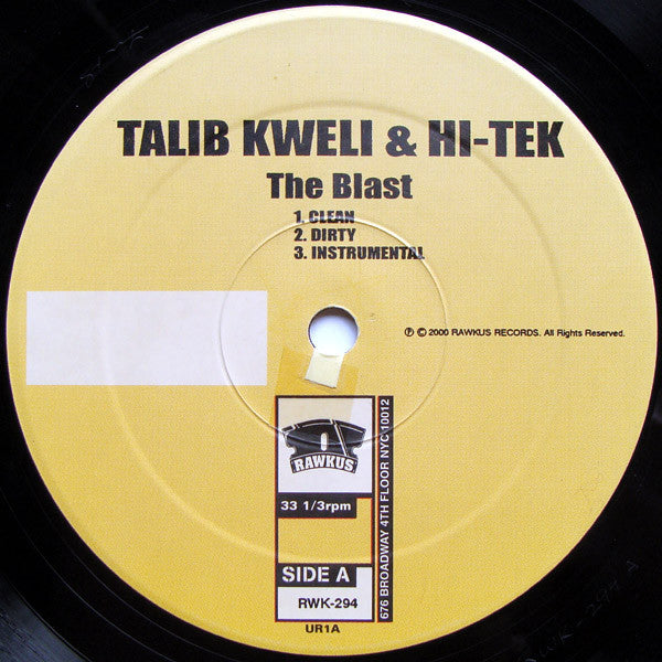 Talib Kweli & Hi-Tek : Reflection Eternal : The Blast (12")