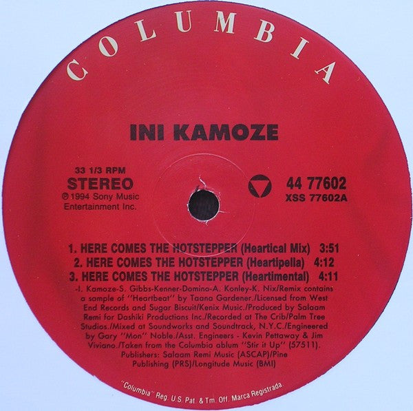 Ini Kamoze : Here Comes The Hotstepper (12")