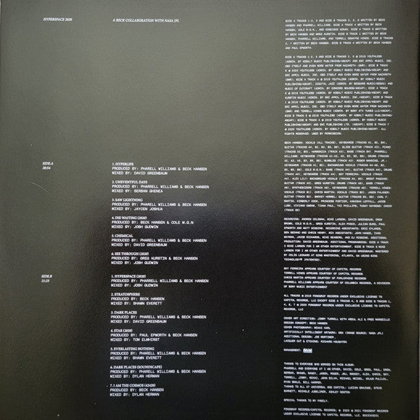 Beck : Hyperspace (2020) (LP, Album, RSD, Ltd, Hol)