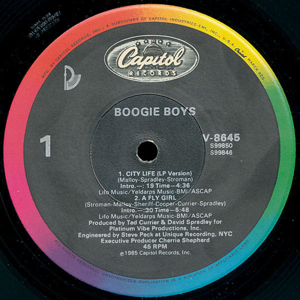 Boogie Boys : A Fly Girl / City Life (12", Single)