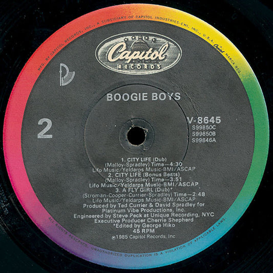 Boogie Boys : A Fly Girl / City Life (12", Single)