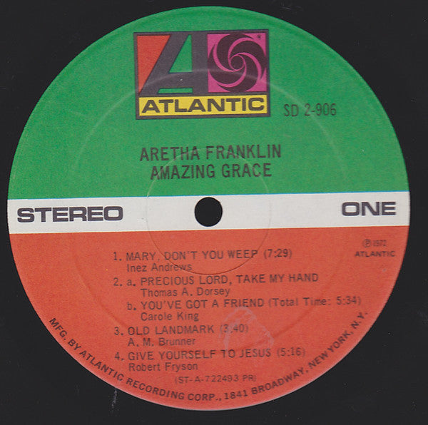 Aretha Franklin With Rev. James Cleveland & The Southern California Community Choir : Amazing Grace (2xLP, Album, PR;)