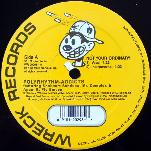 Polyrhythm Addicts : Not Your Ordinary (12")
