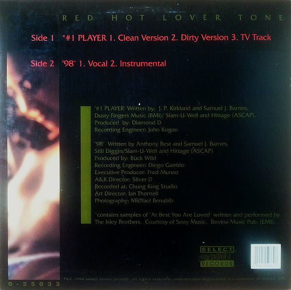 Red Hot Lover Tone : #1 Player (12", Red)