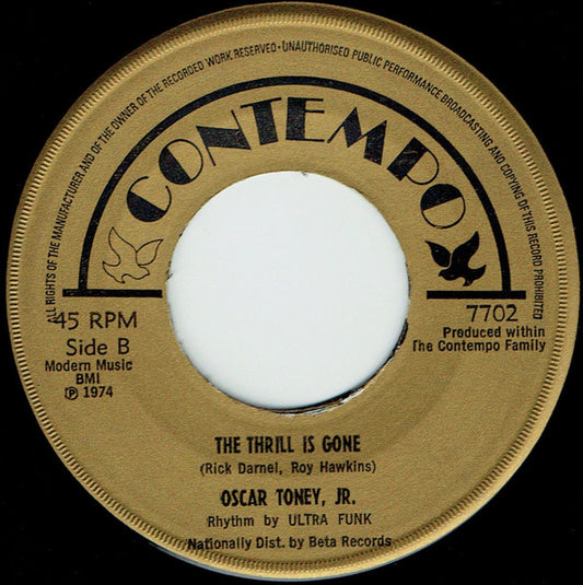 Oscar Toney Jr. : Is It Because I'm Black (7")