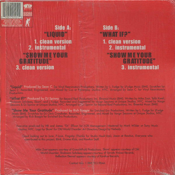 L-Fudge : Liquid / What If? / Show Me Your Gratitude (12")