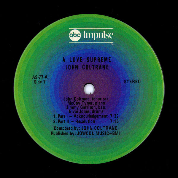 John Coltrane : A Love Supreme (LP, Album, RE, Gre)