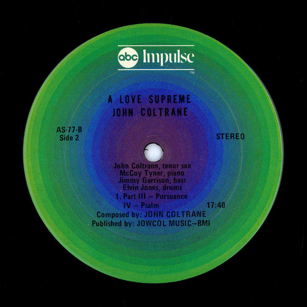 John Coltrane : A Love Supreme (LP, Album, RE, Gre)