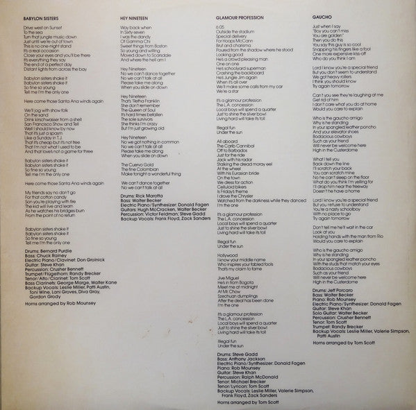 Steely Dan : Gaucho (LP, Album, RE)