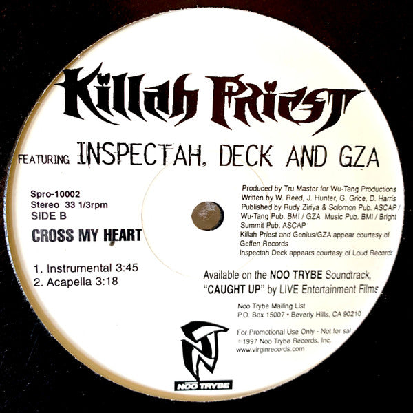 Killah Priest : Cross My Heart (12", Promo)