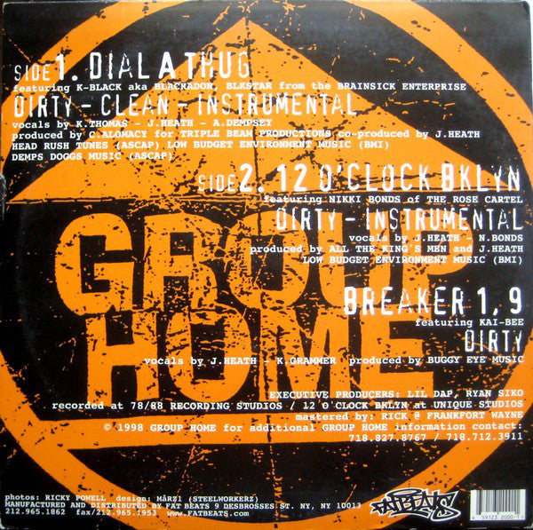 Group Home : Dial A Thug (12")