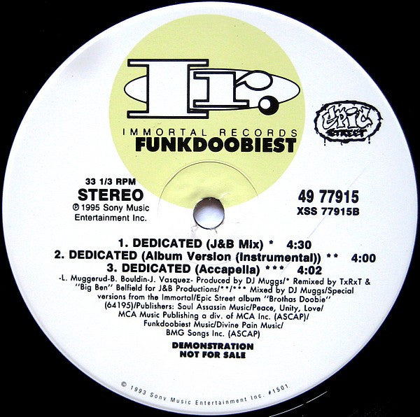Funkdoobiest : Dedicated (12", Promo)