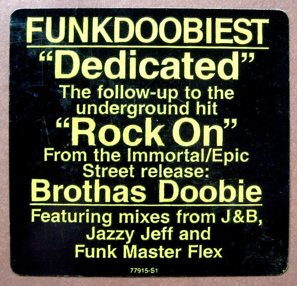 Funkdoobiest : Dedicated (12", Promo)