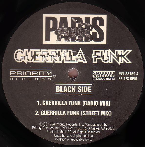 Paris (2) : Guerrilla Funk (12", Single)