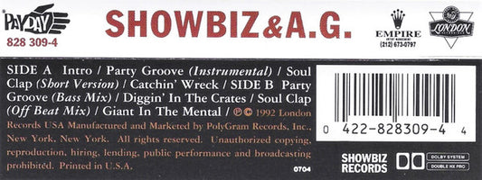 Showbiz & A.G. : Party Groove / Soul Clap (Cass, EP, Dol)