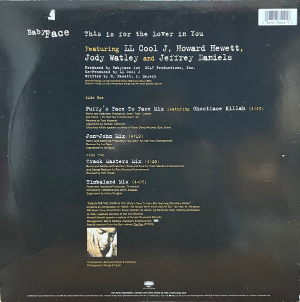 Babyface : This Is For The Lover In You (The Remix 12") (12", Single)