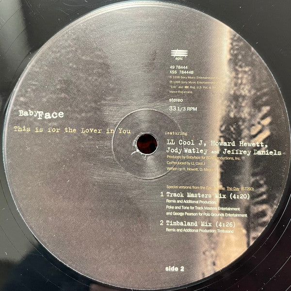 Babyface : This Is For The Lover In You (The Remix 12") (12", Single)