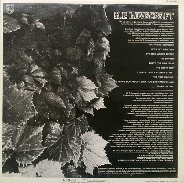 H.P. Lovecraft* : H.P. Lovecraft (LP, Album, RE)