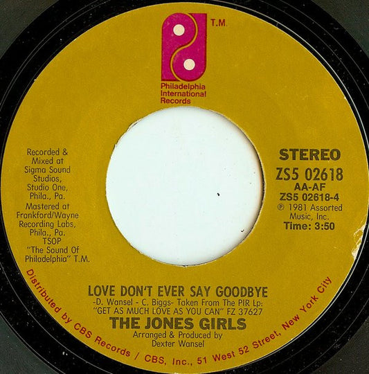 The Jones Girls : (I Found) That Man Of Mine (7")