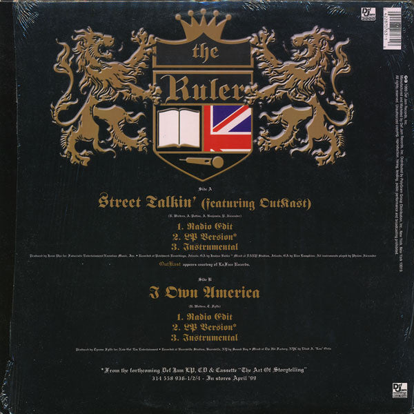 Slick Rick : Street Talkin' / I Own America (12")