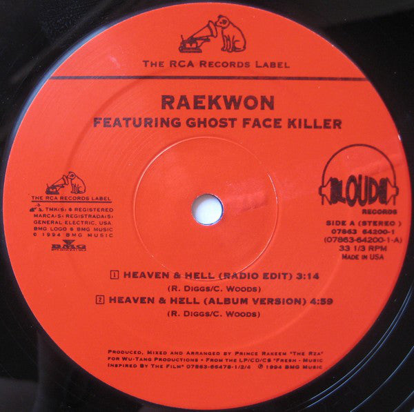 Raekwon Featuring Ghost Face Killer* : Heaven & Hell (12")