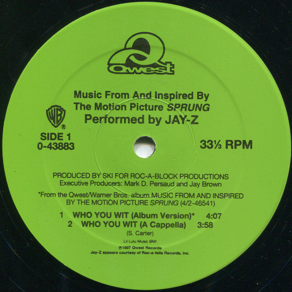 Jay-Z : Who You Wit (12", Single)