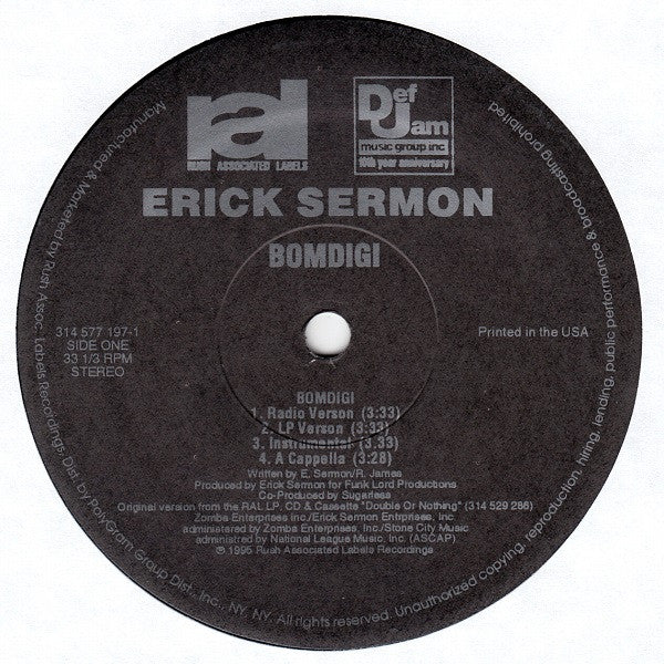 Erick Sermon : Bomdigi (12")