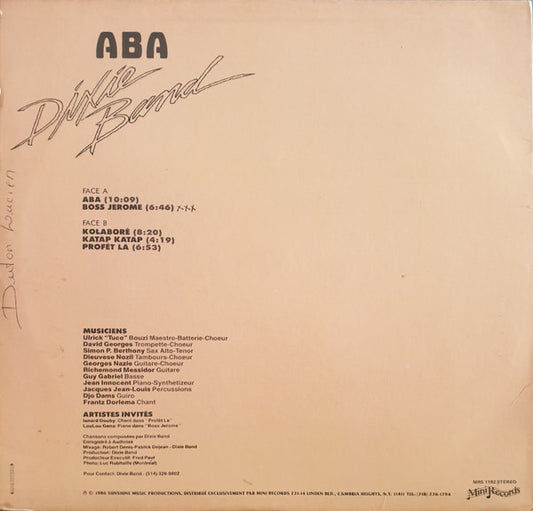 Dixie Band : Aba (LP, Album)