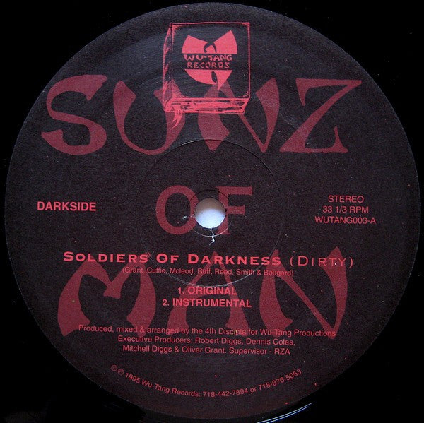 Sunz Of Man : Soldiers Of Darkness / Five Arch Angels (12")