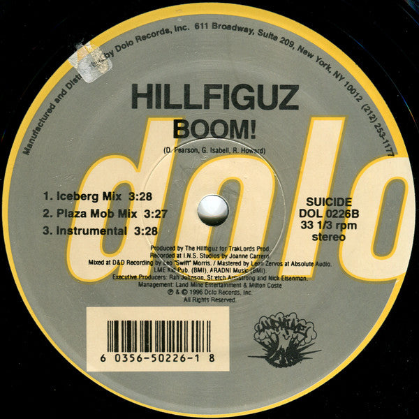Hillfiguz : Up On Prospect / Boom! (12")