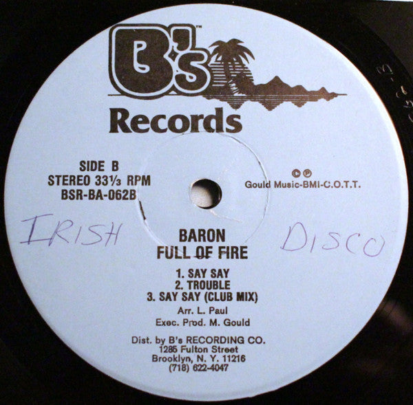 Baron (4) : Full Of Fire (LP, Album)