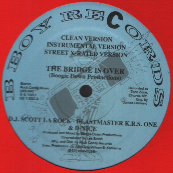 Boogie Down Productions : The Bridge Is Over (12", RP)