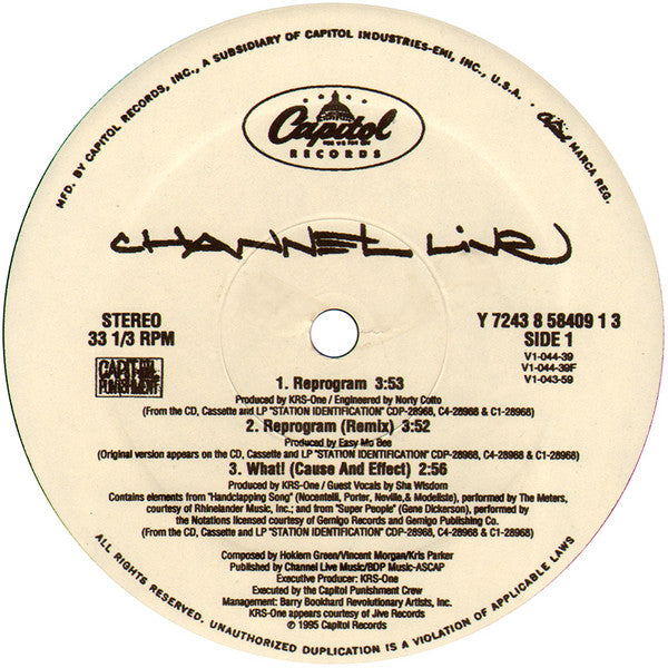 Channel Live : Reprogram / Mad Izm (Remix) (12")