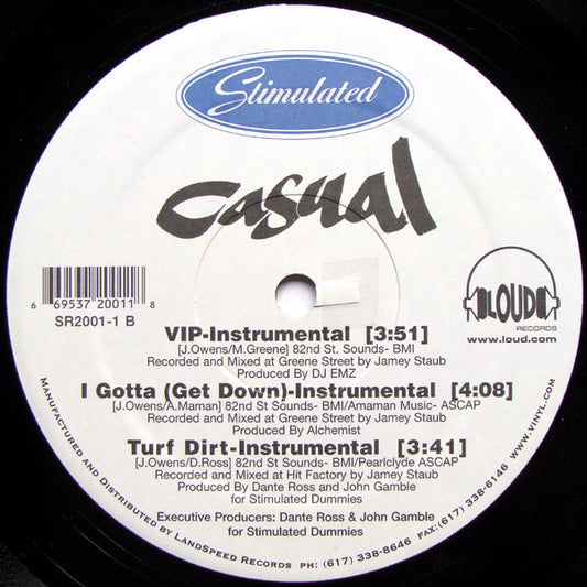 Casual : VIP / I Gotta (Get Down) / Turf Dirt (12")