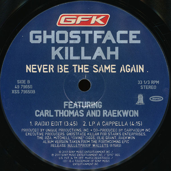 Ghostface Killah : Never Be The Same Again (12")