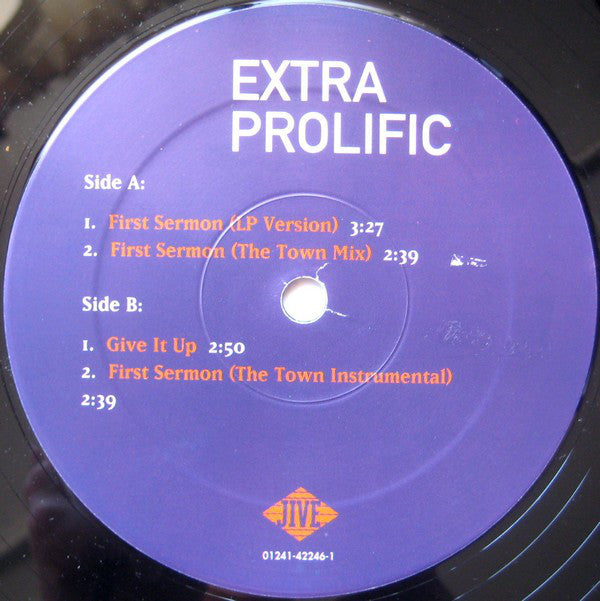 Extra Prolific : First Sermon (12")
