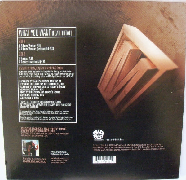 Mase Featuring Total : What You Want (12")