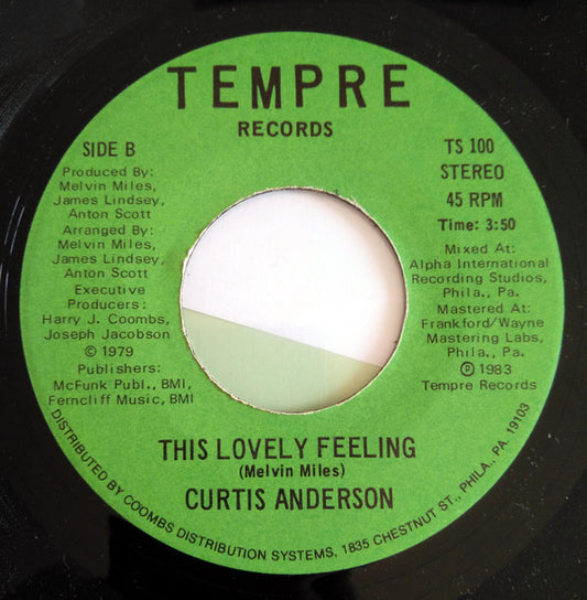 Curtis Anderson : Running Away From Love (7")