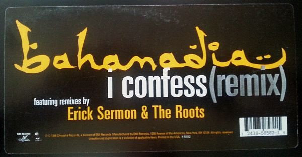 Bahamadia : I Confess (Remix) (12")