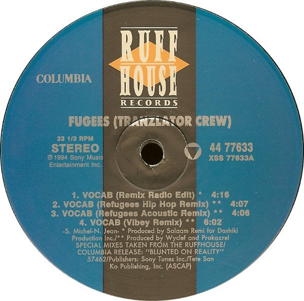 Fugees (Tranzlator Crew)* : Vocab (12")